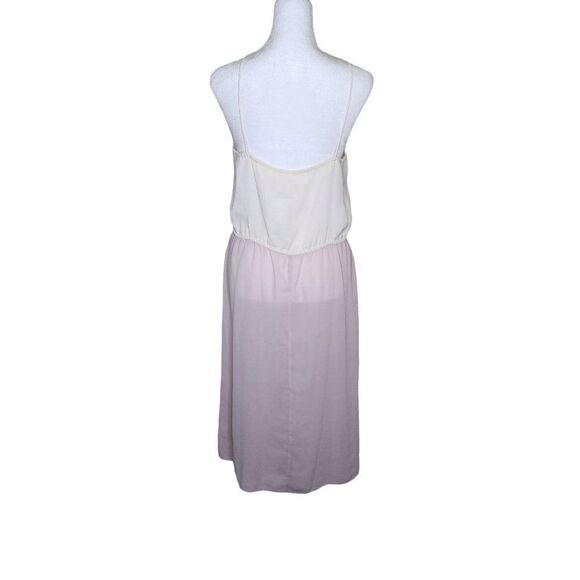 Vintage 70s Spaghetti Straps Slip Dress Womens Size 12 Pink White - Picture 4 of 7